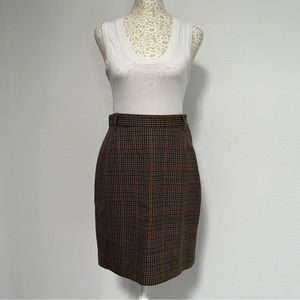 Vintage Calvin Klein Sport Brown Plaid Skirt